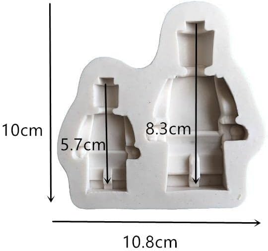 Guratapa 3pcs Building Bricks Robots Silicone Molds