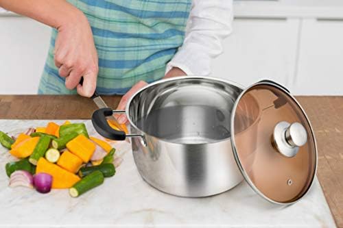 TeamFar 6 Qt Stainless Steel Stock Pot with Lid