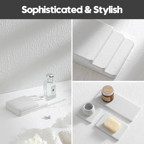 2PCS Bathroom Sink Vanity Trays Quick Drying Mat Organizer