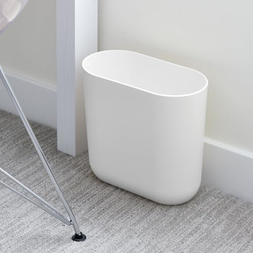 iDesign Slim Oval Plastic Trash Can 1056 x 55 x 977 White