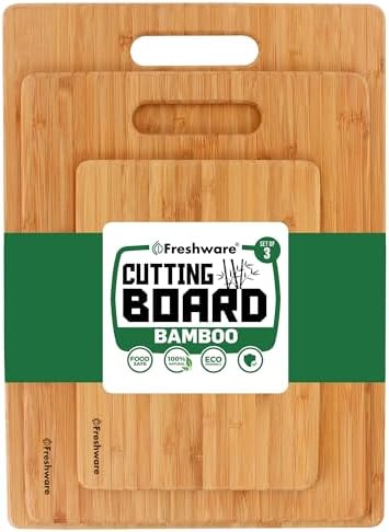 Freshware Bamboo Cutting Board Set of 3