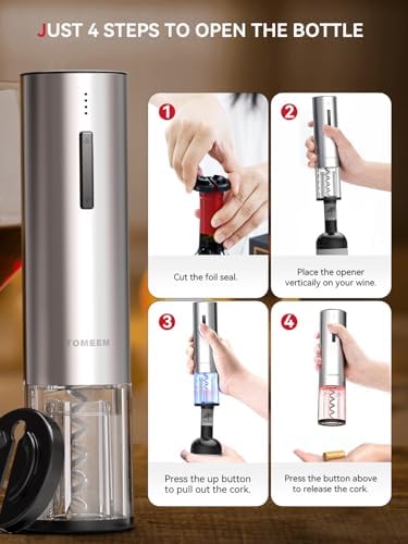 TOMEEM 4-in-1 Electric Wine Gift Set