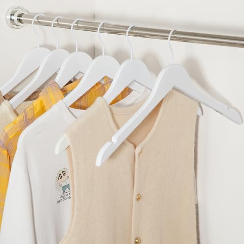 TOPIA HANGER Premium White Wooden Bride Hanger 10 Pack