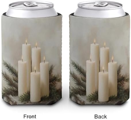 Vintage Cream Candle Beer Can Cooler Sleeve