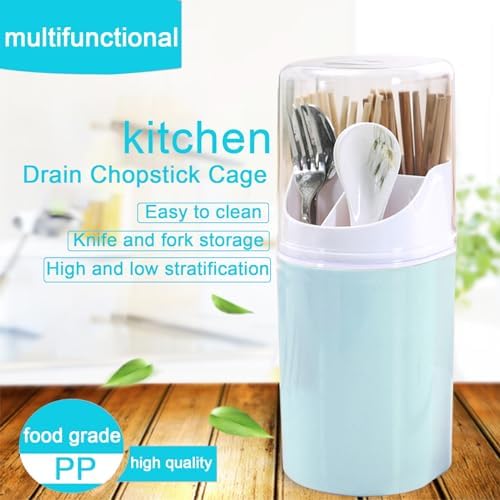 OUKENS 4 Grids Wall-Mounted Flatware Organizers With Clear Cover