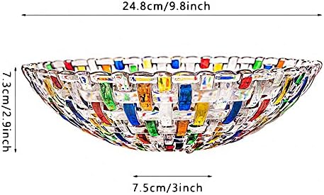 Hand Painted Woven Glass Salad Bowl Decoration