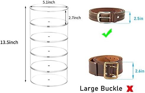 FEMELI Belt Organizer with 5 Layers and Acrylic Display Case