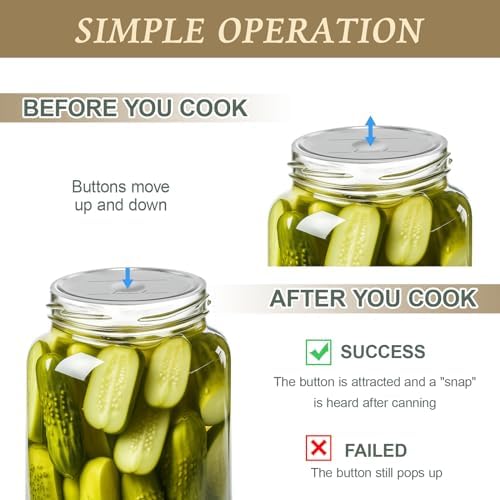 100 PCS Wide Mouth Mason Jar Canning Lids with Leak Proof Seal