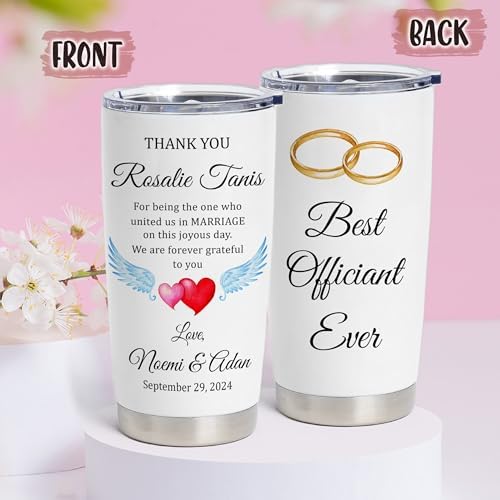 Personalized Wedding Officiant Gift Tumbler 20 Oz