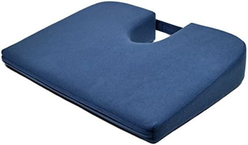 Tush Cush Original Orthopedic Seat Cushion Navy Fabric