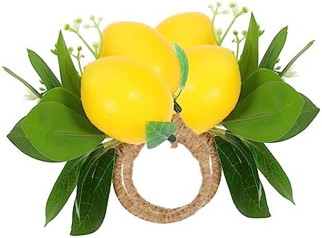 Cabilock 4pcs Artificial Fruit Napkin Ring Decor for Wedding
