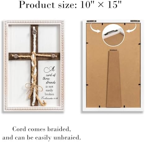 Three Strand Unity Cross Wedding Ceremony Sign 10x15in