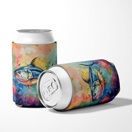Carolines Treasures Yellowfin Tuna Can Hugger Cooler Sleeve