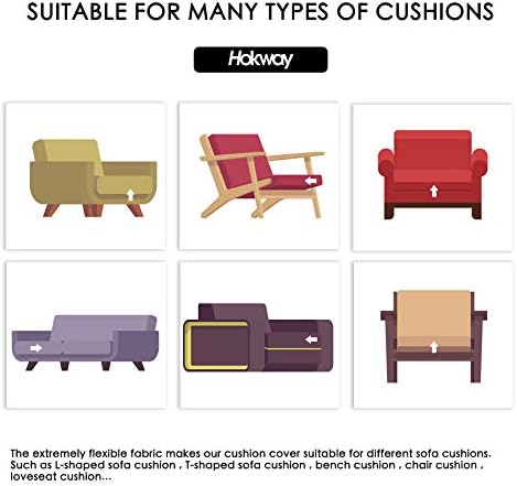 Hokway Stretch Couch Cushion Slipcovers Reversible Set