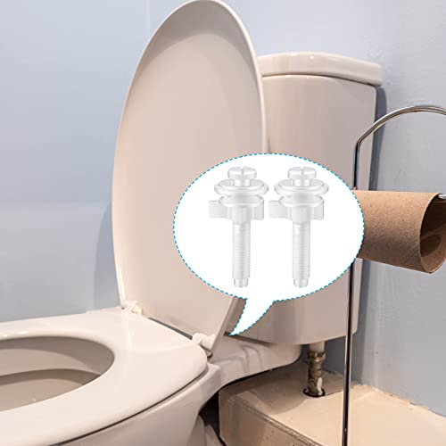 Jetec 2 Piece Toilet Seat Screws Replacement Kit White