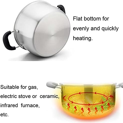 TeamFar 6 Qt Stainless Steel Stock Pot with Lid
