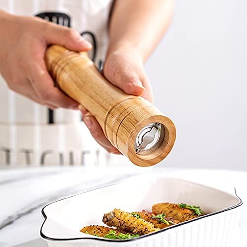 Wooden Pepper Grinder Mill 8 Inch Salt and Pepper Shaker