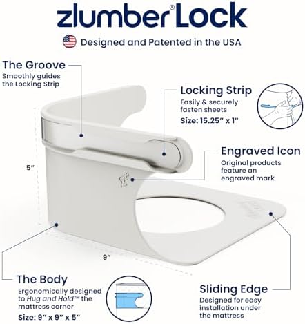 Zlumber Lock Sheet Holders - Secure Bed Sheets in Place