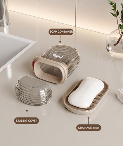 Travel Soap Case with Leakproof Lid and Drainage