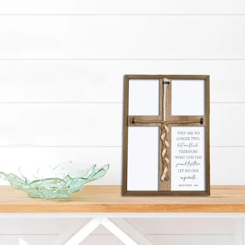 Surfapans Matthew 196 Unity Sign Wooden Wall Cross 15x10x11