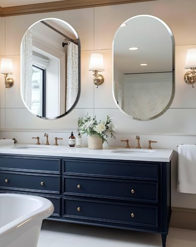 Artloge Frameless Oblong Wall Mirror 40x20 Inch