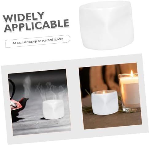 Ipetboom Mini White Porcelain Teacup Candle Holder