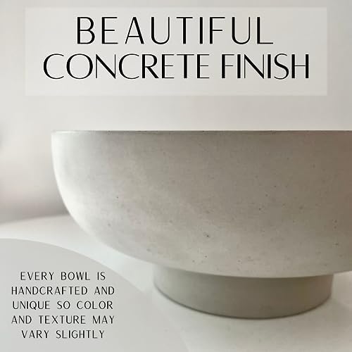 OAKOA Concrete Fruit Bowl for Kitchen Counter