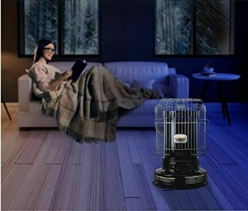 23800 BTU Convection Kerosene Heater for Indoor Use Portable Black