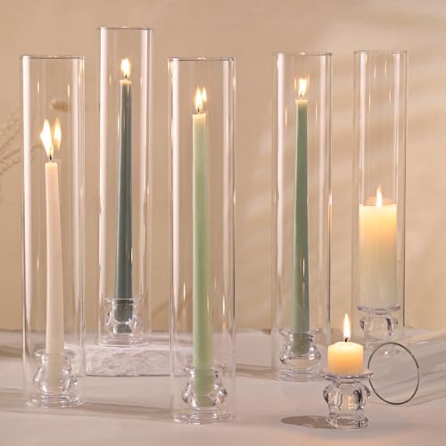 Volens Hurricane Glass Candle Holders Set of 6