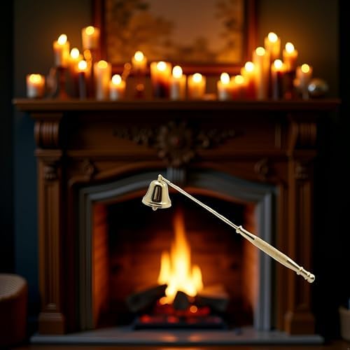 Gold Metal Candle Snuffer with Long Handle