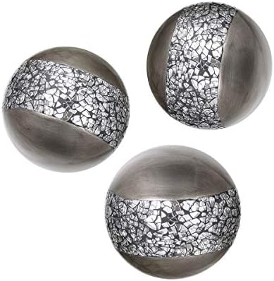Creative Scents Schonwerk Silver Decorative Balls Set of 3