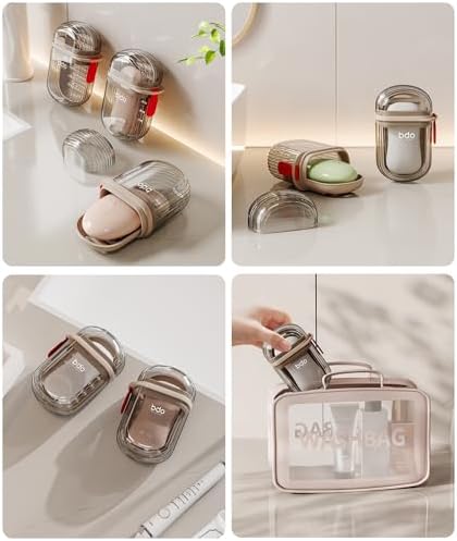 Travel Soap Case with Leakproof Lid and Drainage