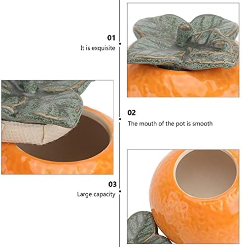 GRFIT Ceramic Tea Jar Orange Shape 1 Piece