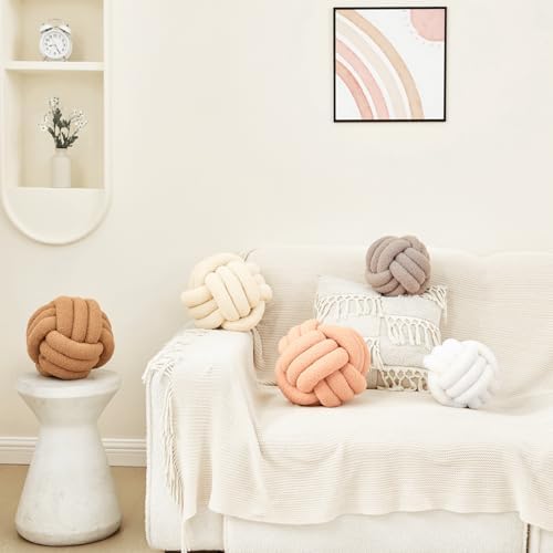 Petrella Knot Pillow Ball Round Throw Pillow Home Decor Cushion