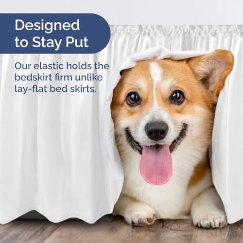 Wrap Around Dust Ruffle Bed Skirt - White - Queen Size