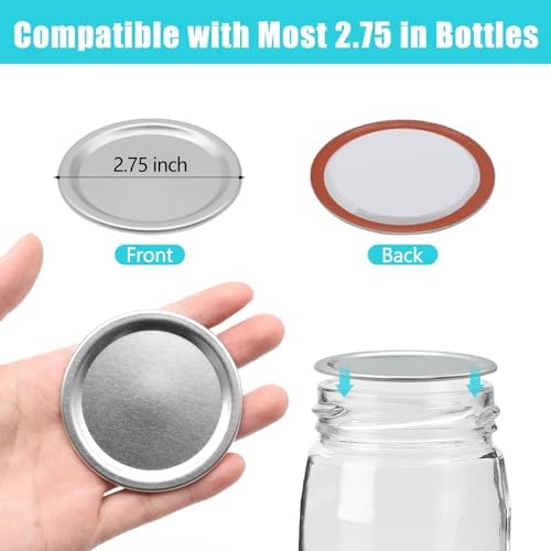 VIBRATITE Canning Lids 200 Count 70MM Regular Mouth Mason Jar Lids