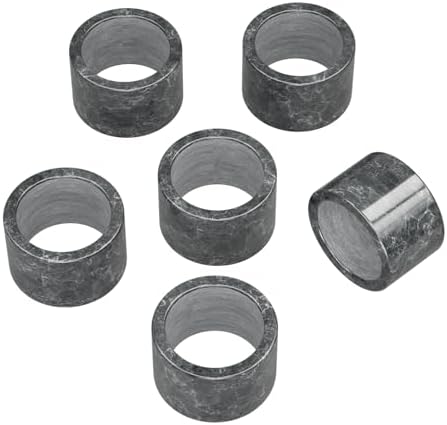 Thanksgiving Napkin Rings - Set of 6 Marble Black