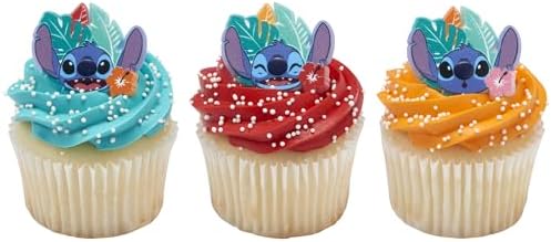 DecoPac Disneys Stitch Cupcake Rings 24 Pack