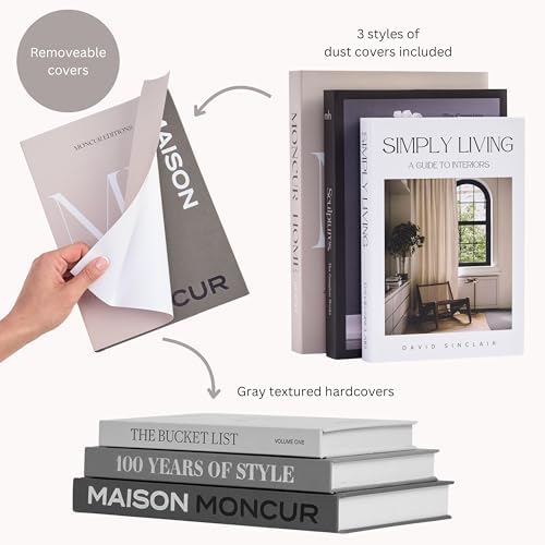 Mid Century Modern Decorative Bookshelf Books Set of 3