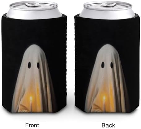 Cute Ghost Beer Can Cooler Sleeve Halloween Thermal Insulated Cup Cover