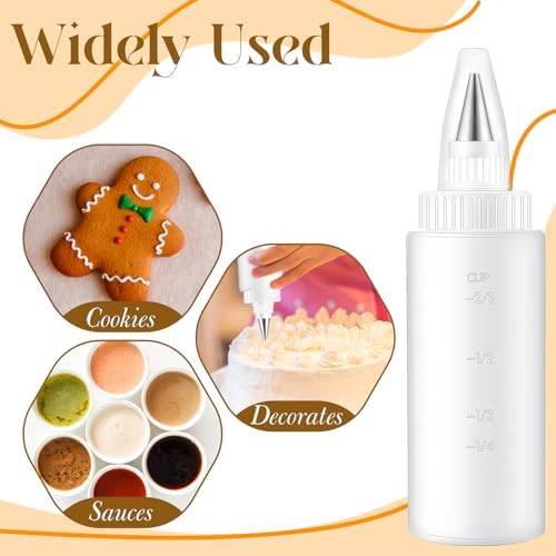 4 oz Plastic Icing Bottles for Cookie Decorating