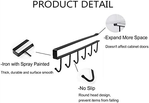 Iron Mug Holder with Adhesive Nails - 2 Pcs