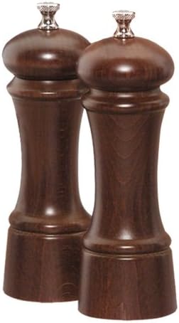 Chef Specialties 6 Inch Walnut Pepper Mill and Salt Mill Set