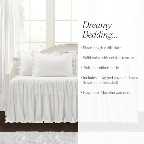 Lush Decor Ruffle Skirt Daybed Cover 5 Piece Set