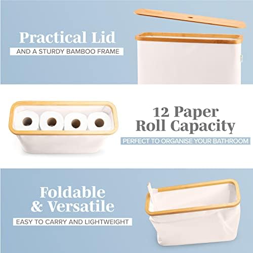 Lonbet Toilet Paper Basket Organizer Storage
