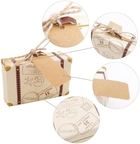 VGOODALL 50PCS Mini Suitcase Party Favor Box