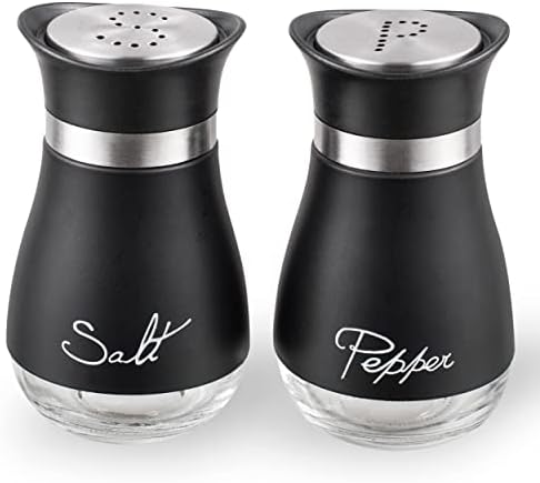 Lonffery Salt and Pepper Shakers Set of 2 Black
