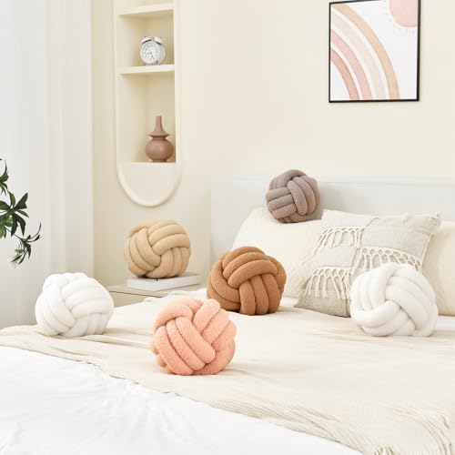 Petrella Knot Pillow Ball Round Throw Pillow Home Decor Cushion
