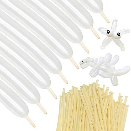 ZBYDNG 100pcs Clear Long Balloons for Twisting and Arch Tying