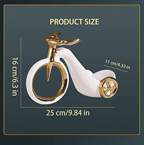 Ceramic Bike Statue Modern Decor Table Centerpiece